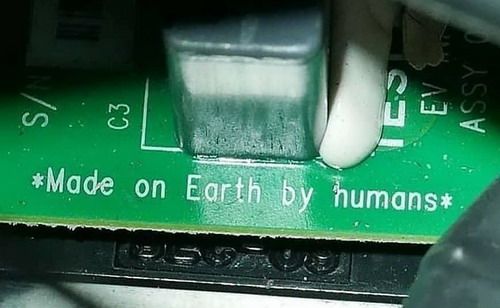 Made on Earth by humans